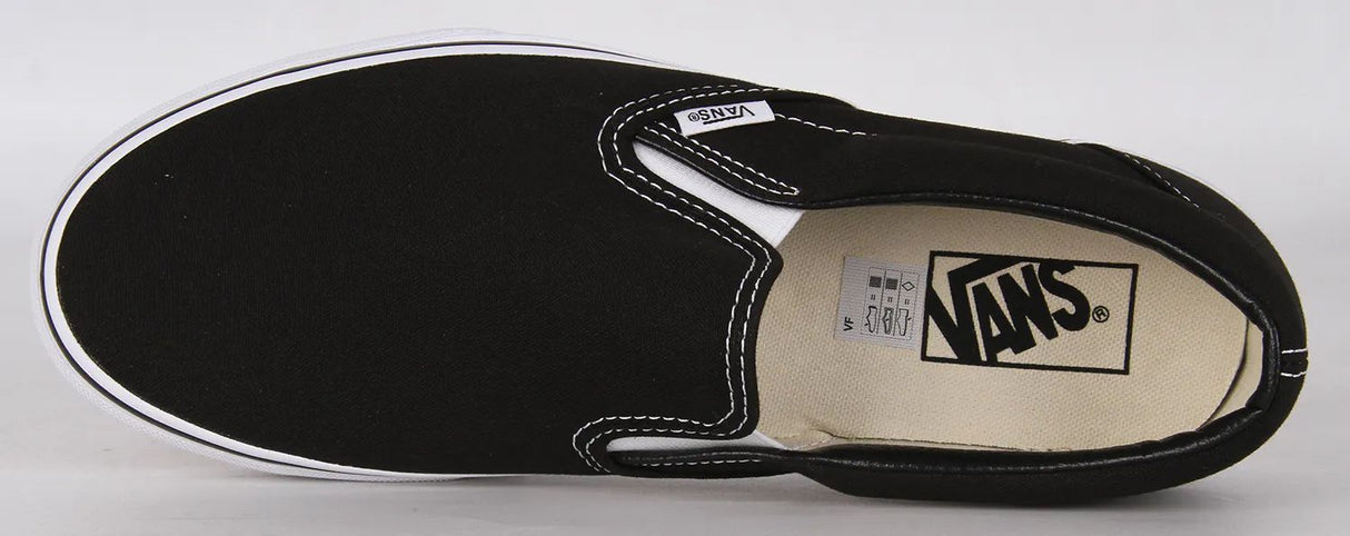 Vans Classic Slip-On Skate Shoes - Black/White