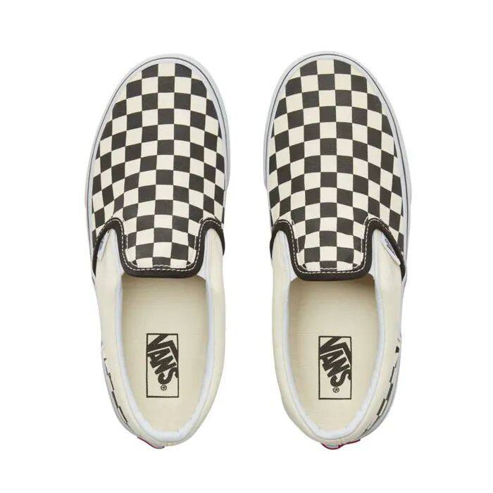 Vans Classic Slip-On Kids Shoes - (Checkerboard) Black/Cream