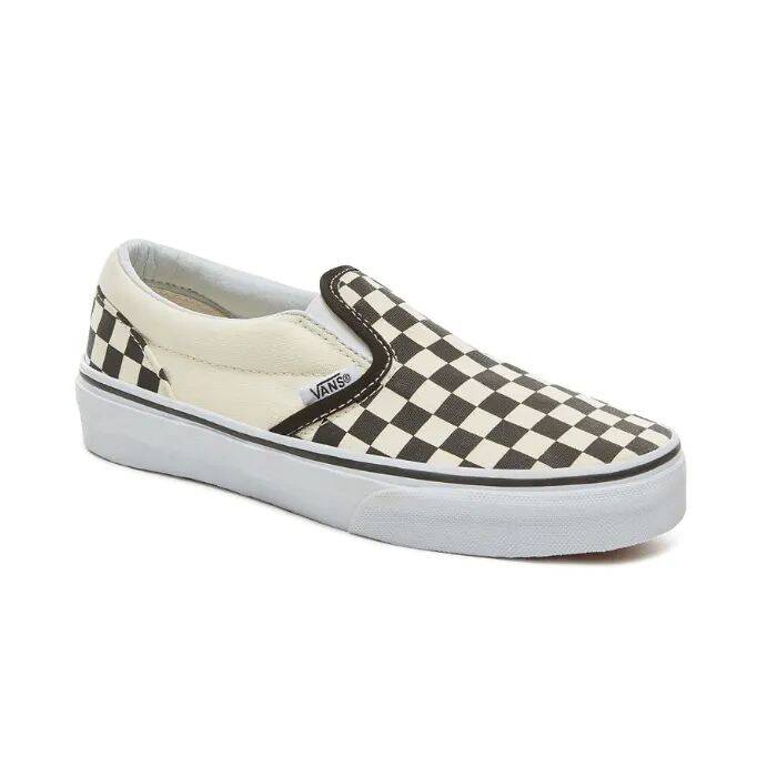 Vans Classic Slip-On Kids Shoes - (Checkerboard) Black/Cream