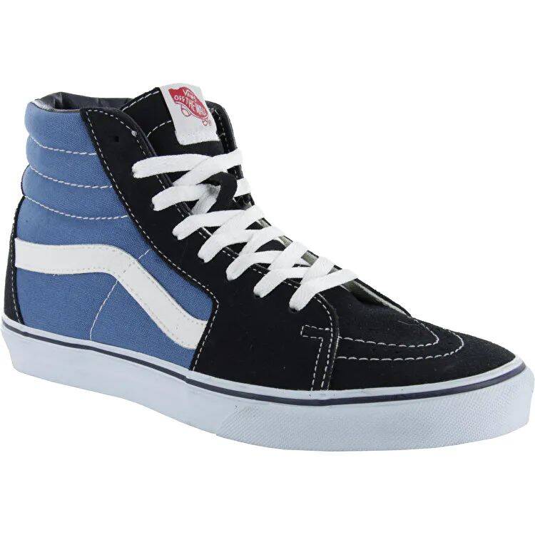 Vans Sk8-Hi High Top Skate Shoes - Navy/White