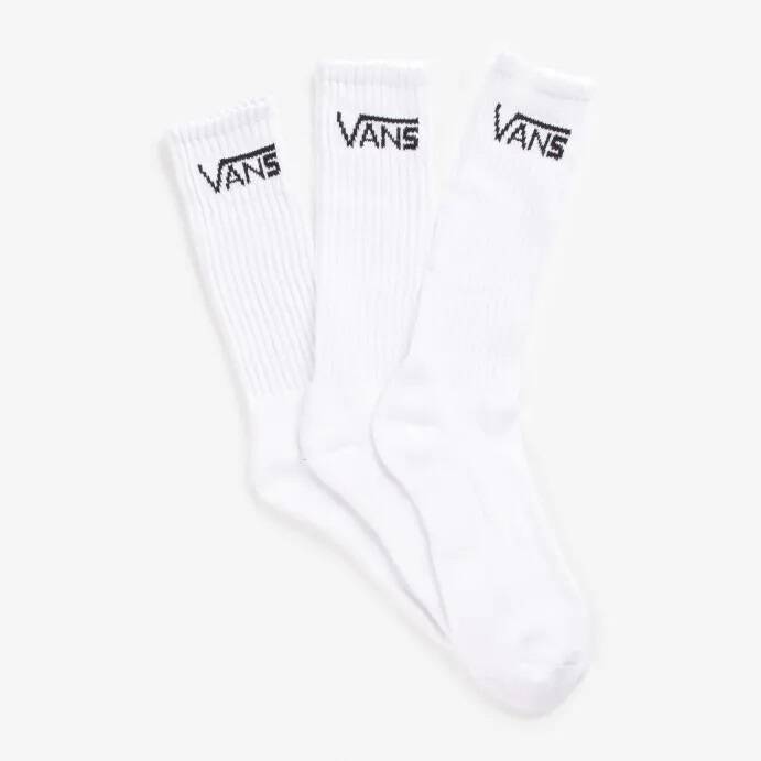 Vans Classic Crew Socks (3 Pair Pack) - White