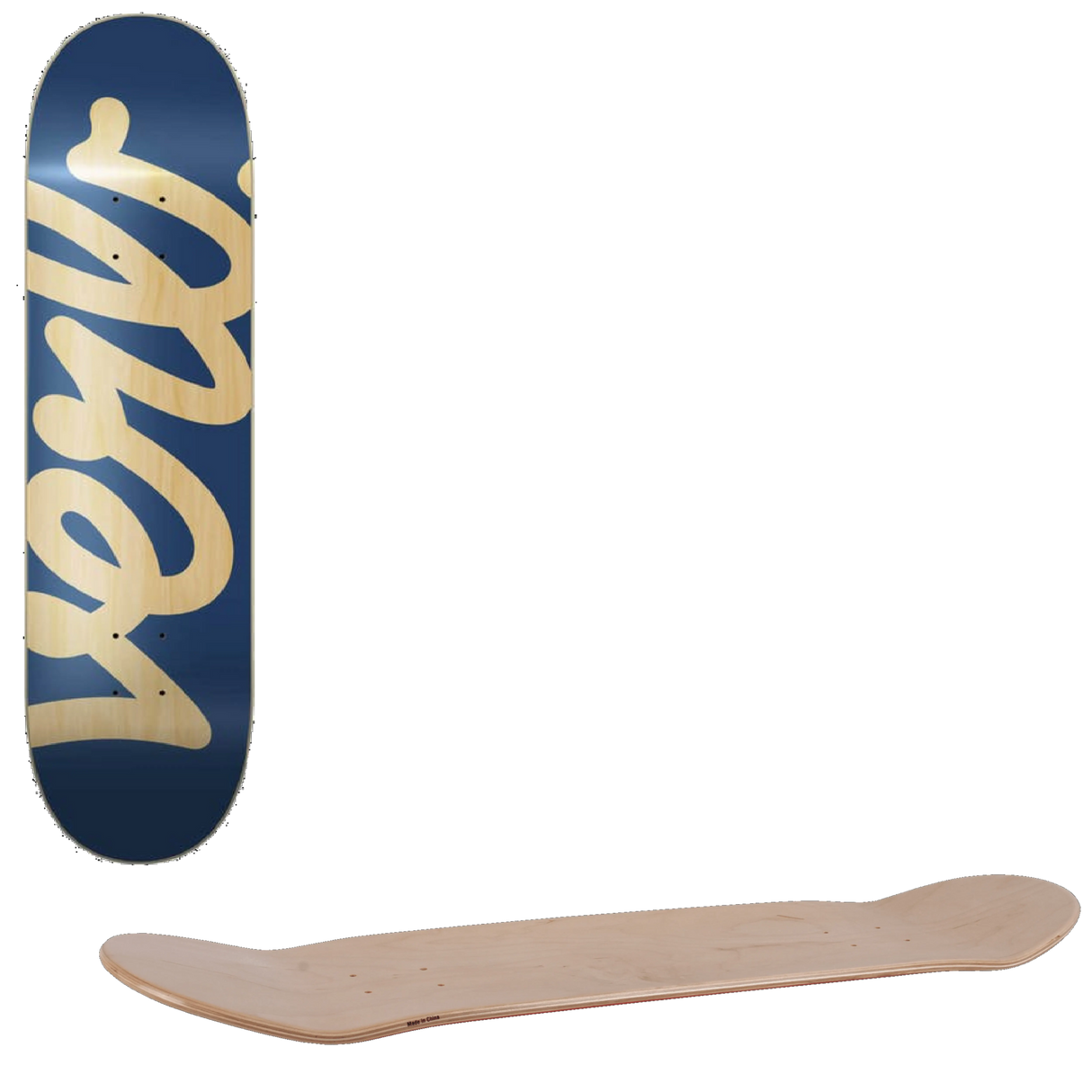 Verb Script Skateboard Deck - Navy 8''