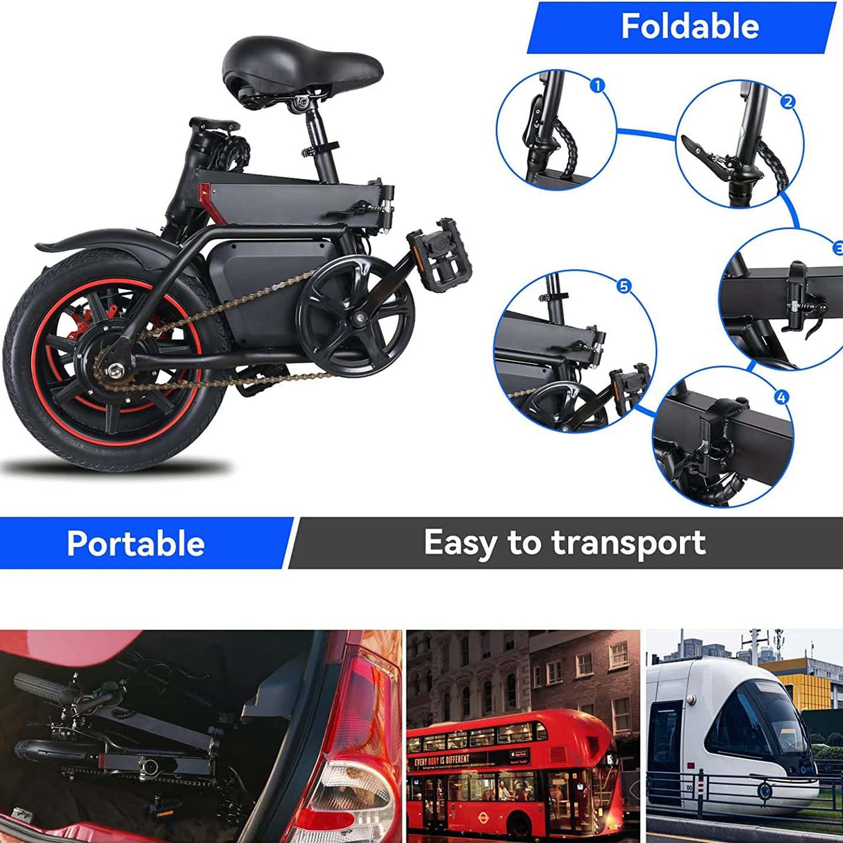 Windgoo B20 Electric Bike - Black
