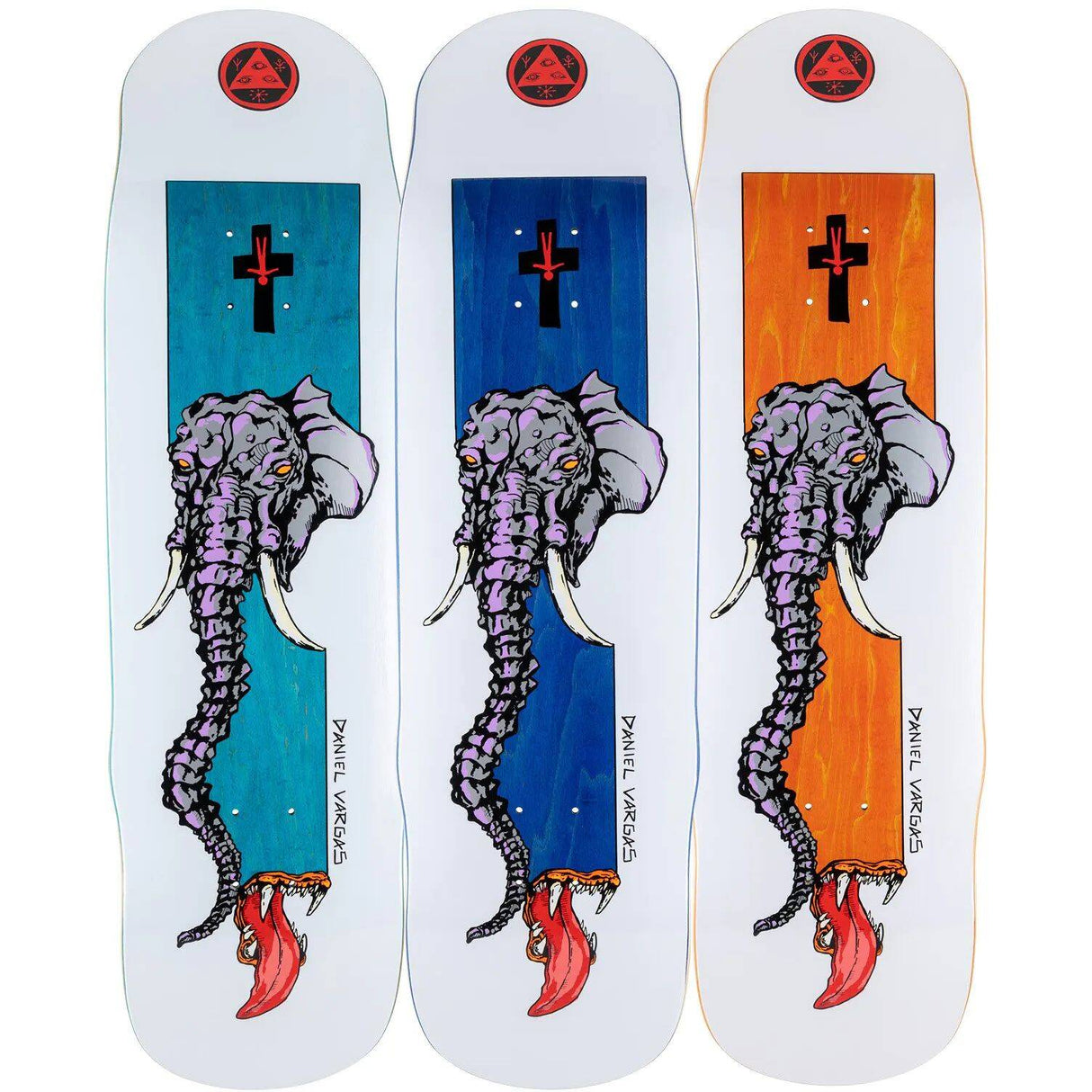 Welcome Tusk Vargas on Effigy Skateboard Deck 8.8''