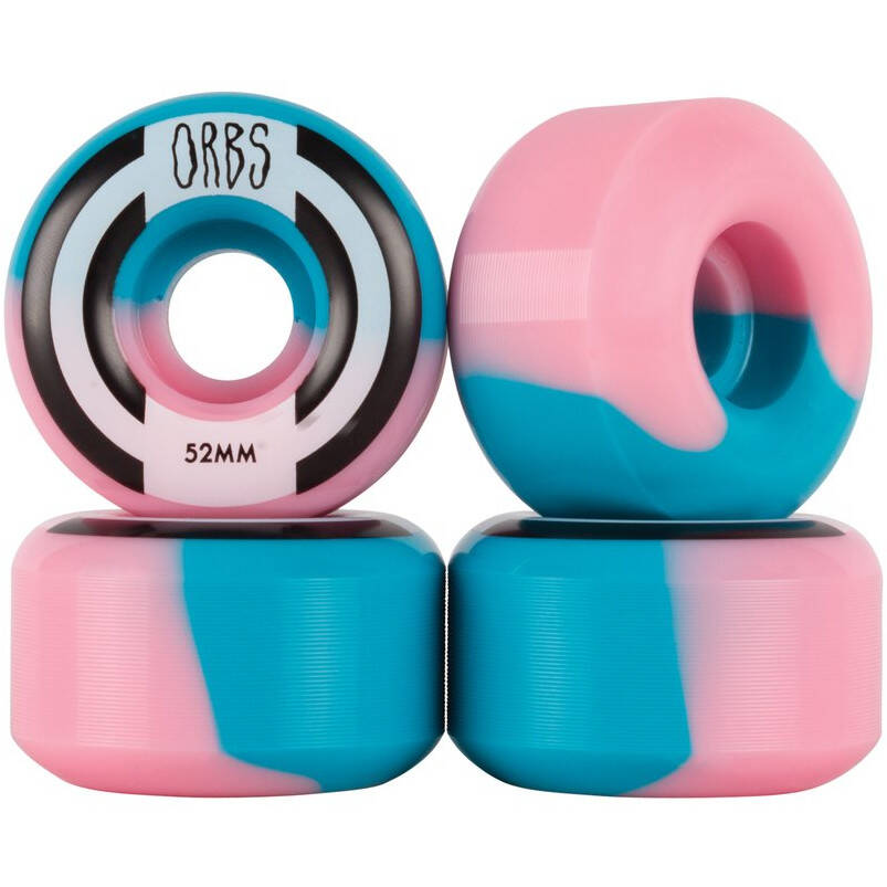 Welcome Orbs Apparitions Splits Round 99a Skateboard Wheels - Pink/Blue 52mm