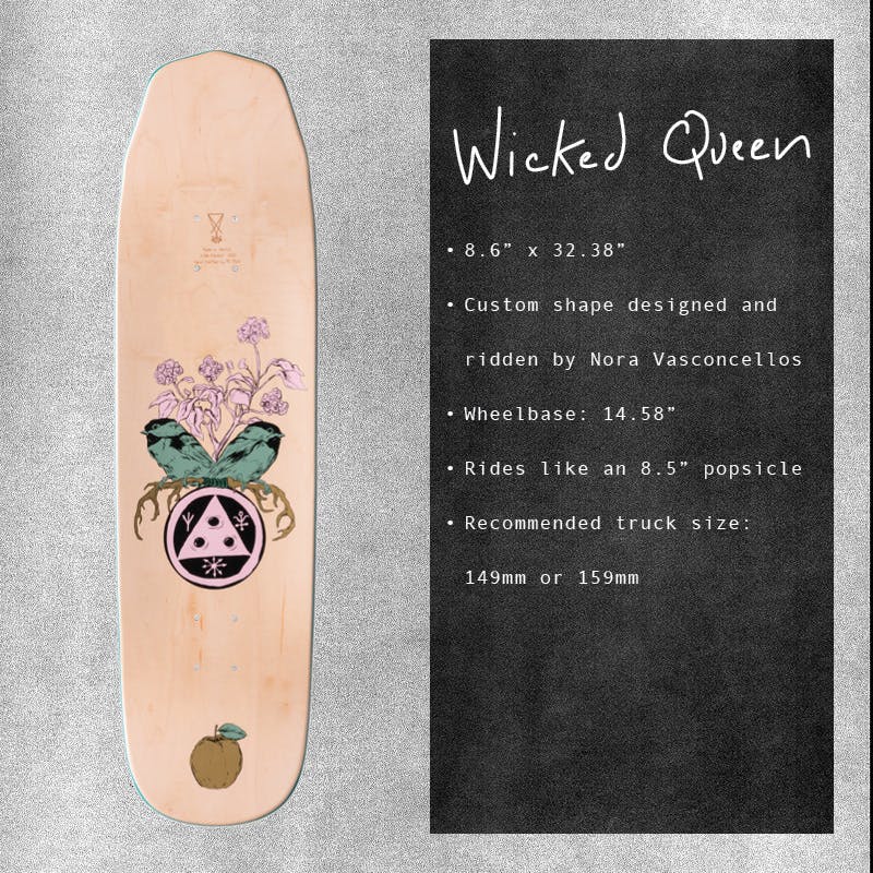 Welcome Peregrine Nora Pro Model Skateboard Deck - White/Prism Foil 8.6"