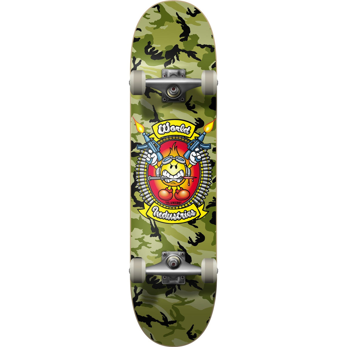 World Industries Flameboy Mini Complete Skateboard - Camo 7.5"