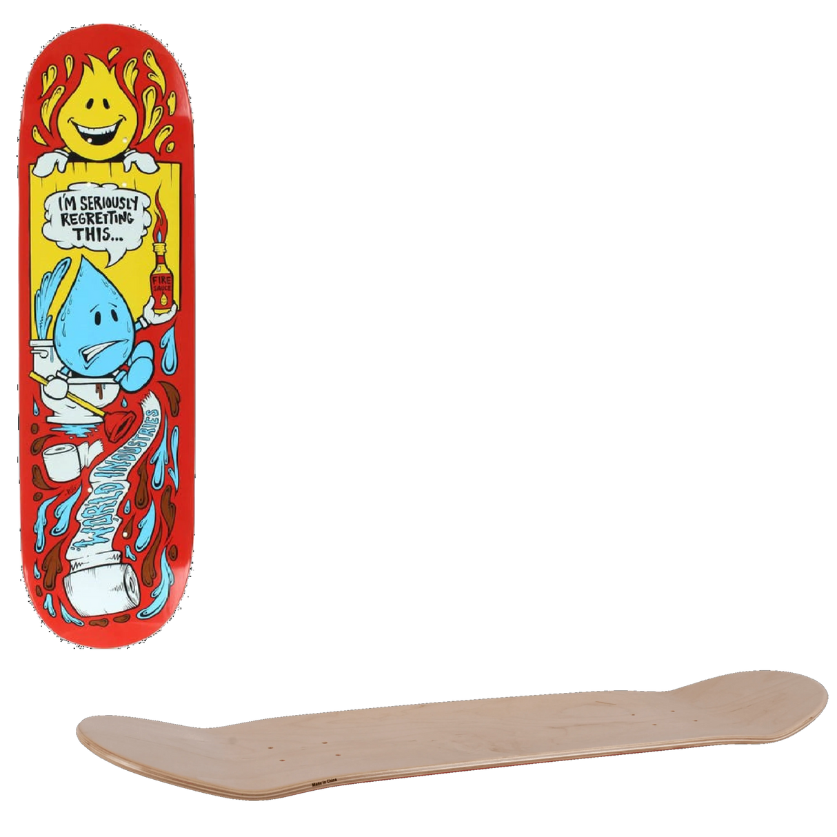 World Industries Bathroom Skateboard Deck 8.0''