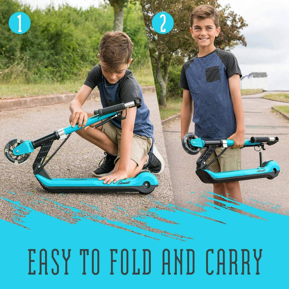 Xootz Elements Electric Scooter - Black/Blue