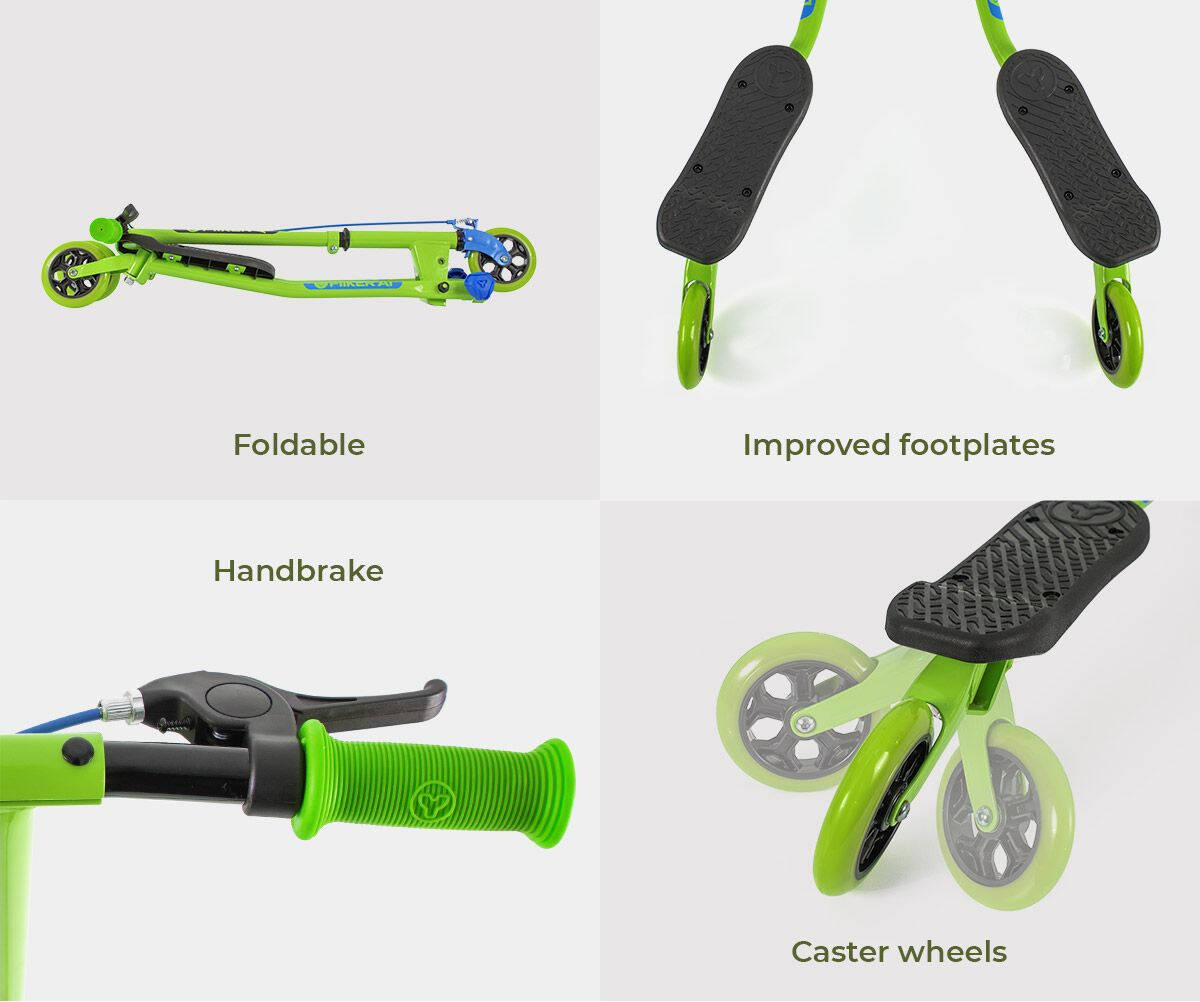 Yvolution Y Fliker A1 Air Scooter - Refresh Green/Blue