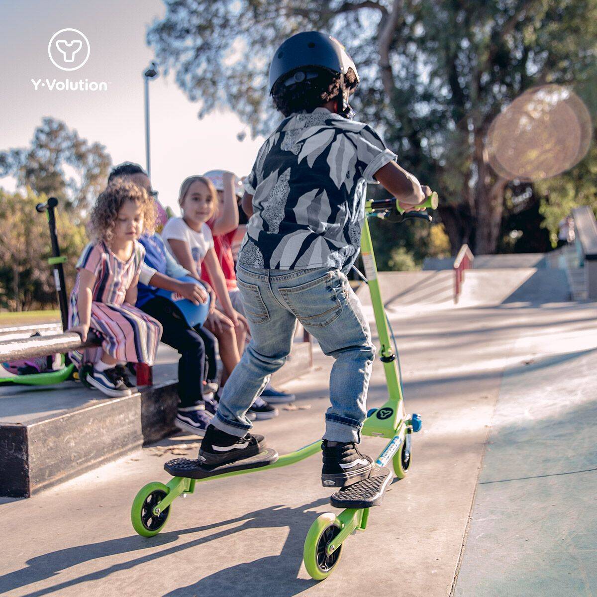 Yvolution Y Fliker A1 Air Scooter - Refresh Green/Blue