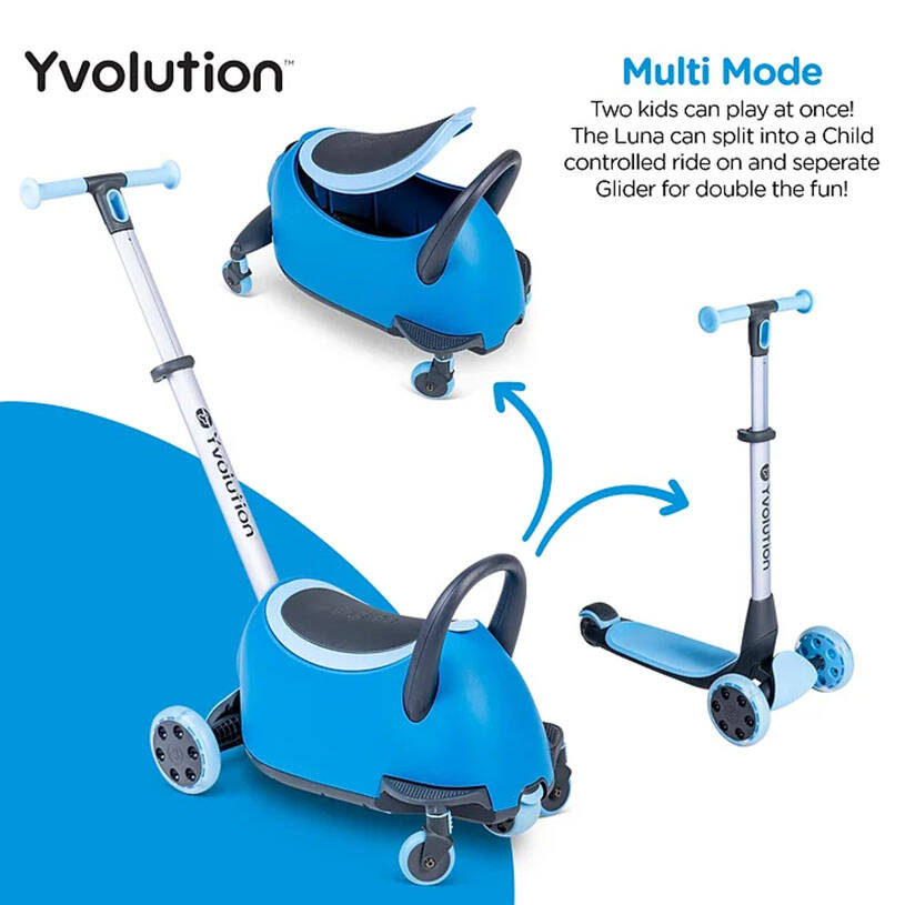 Yvolution Y Glider Luna 5-in-1 Scooter - Blue