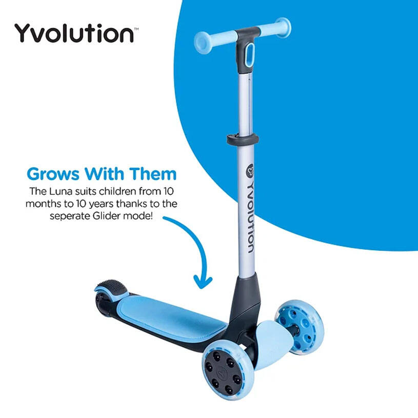 Yvolution Y Glider Luna 5-in-1 Scooter - Blue