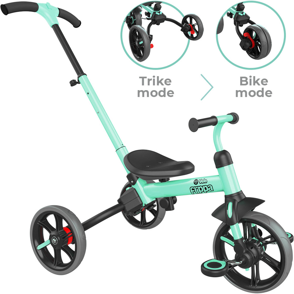 Y-Volution YVelo Flippa Balance Bike - Green/Black