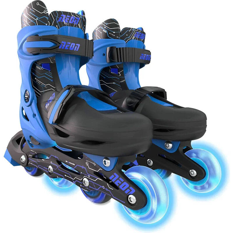 Yvolution Neon Adjustable Inline Skates - Blue J11 - UK 1
