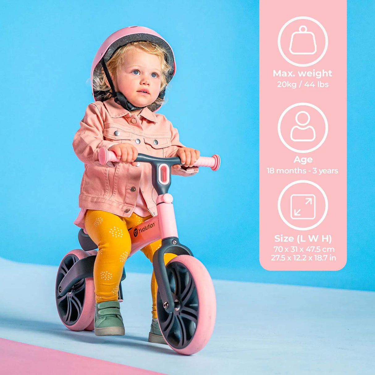 Y Volution Velo Junior Balance Bike - Pink