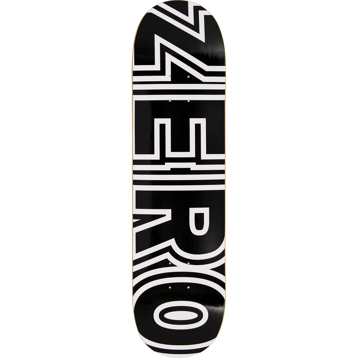 Zero Bold Skateboard Deck - Black/White 7.75''
