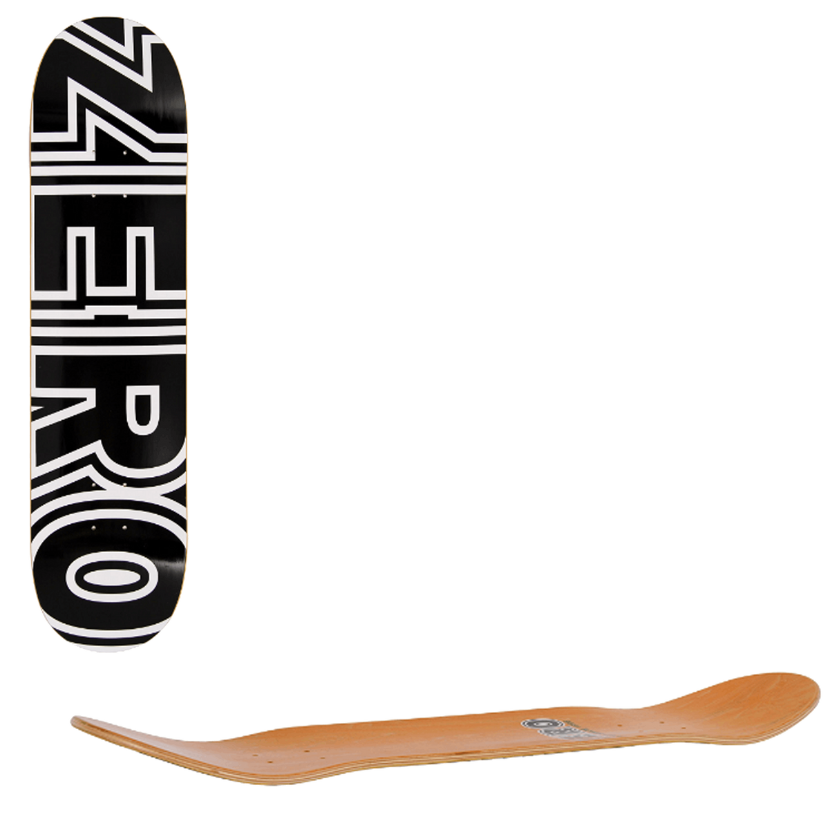 Zero Bold Skateboard Deck Black/White - 8.25''