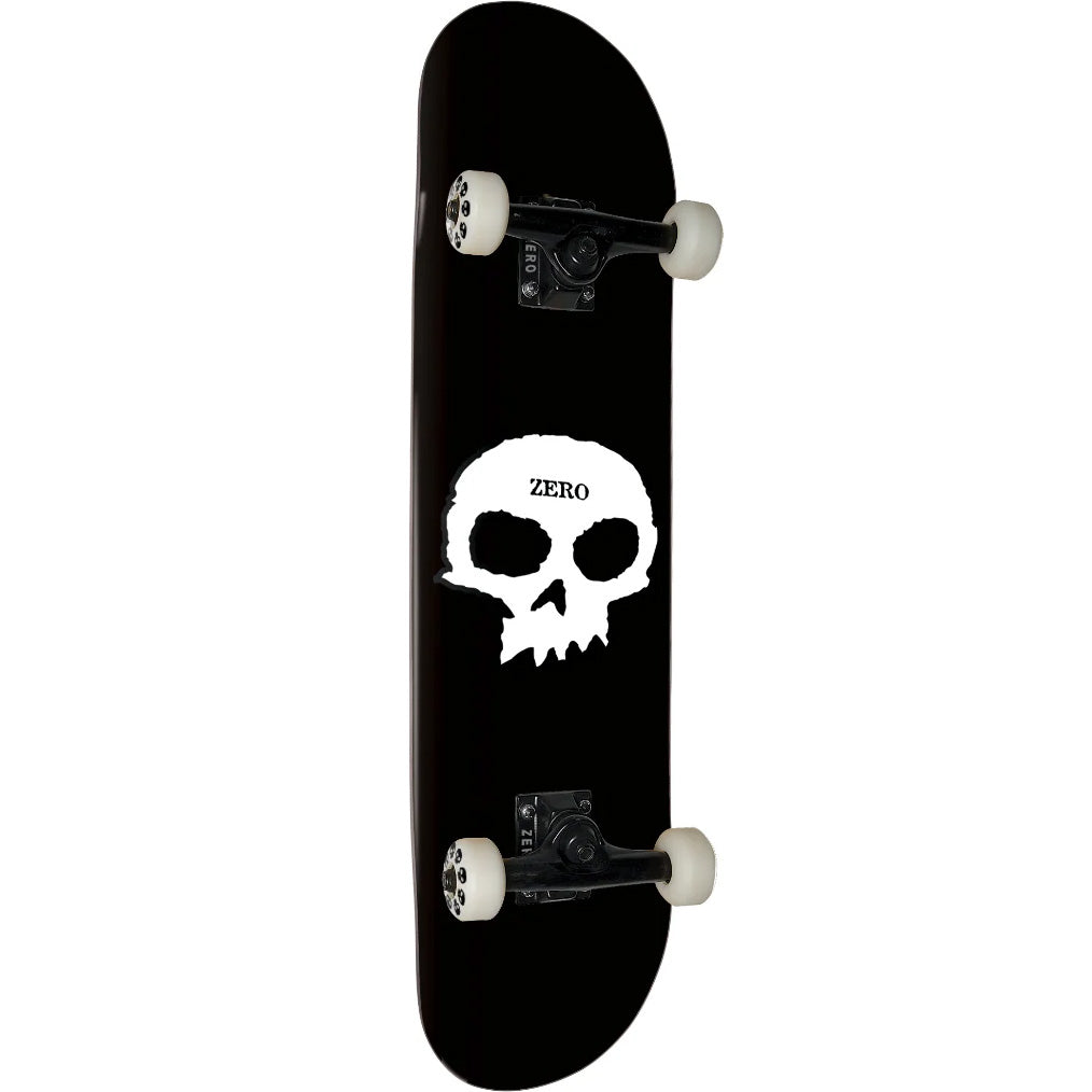 Zero Single Skull Mini Complete Skateboard - Black/White 7.5"