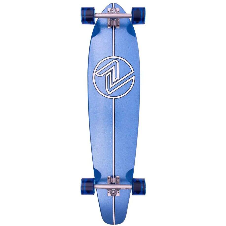 Z-Flex Metal Flake Roundtail Complete Longboard - Blue 38''