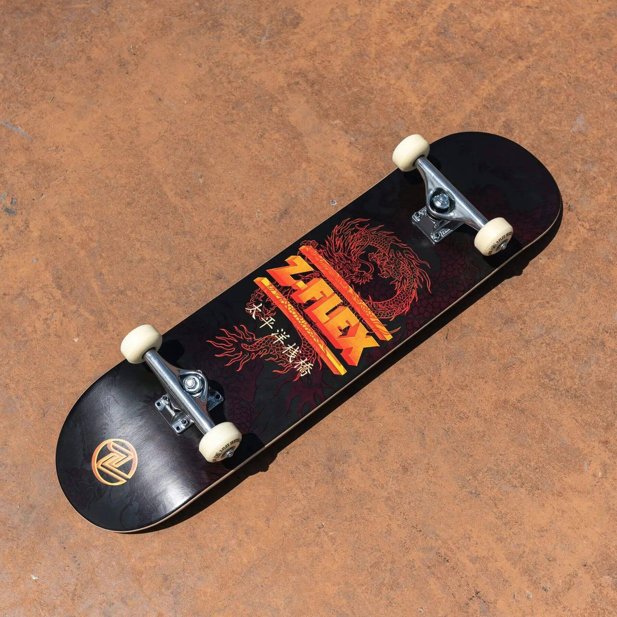 Z-Flex Dragon Complete Skateboard - Black/Orange 8.25