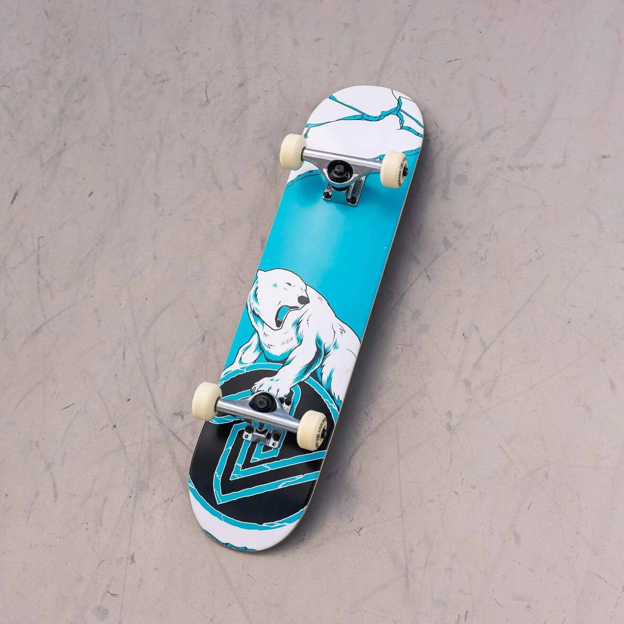 Z-Flex Mini Polar Bear Complete Skateboard - Blue/White 7.25''