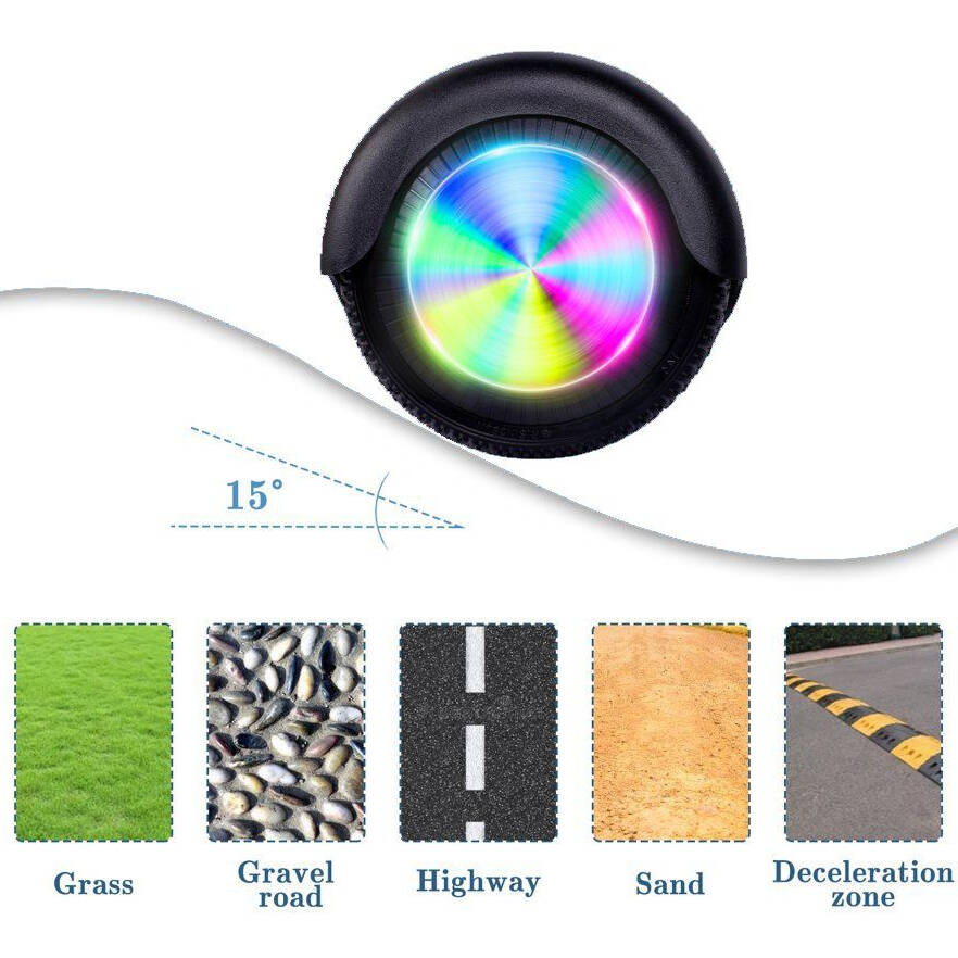 Zimx HB2 LED Wheels Balance Board - Black