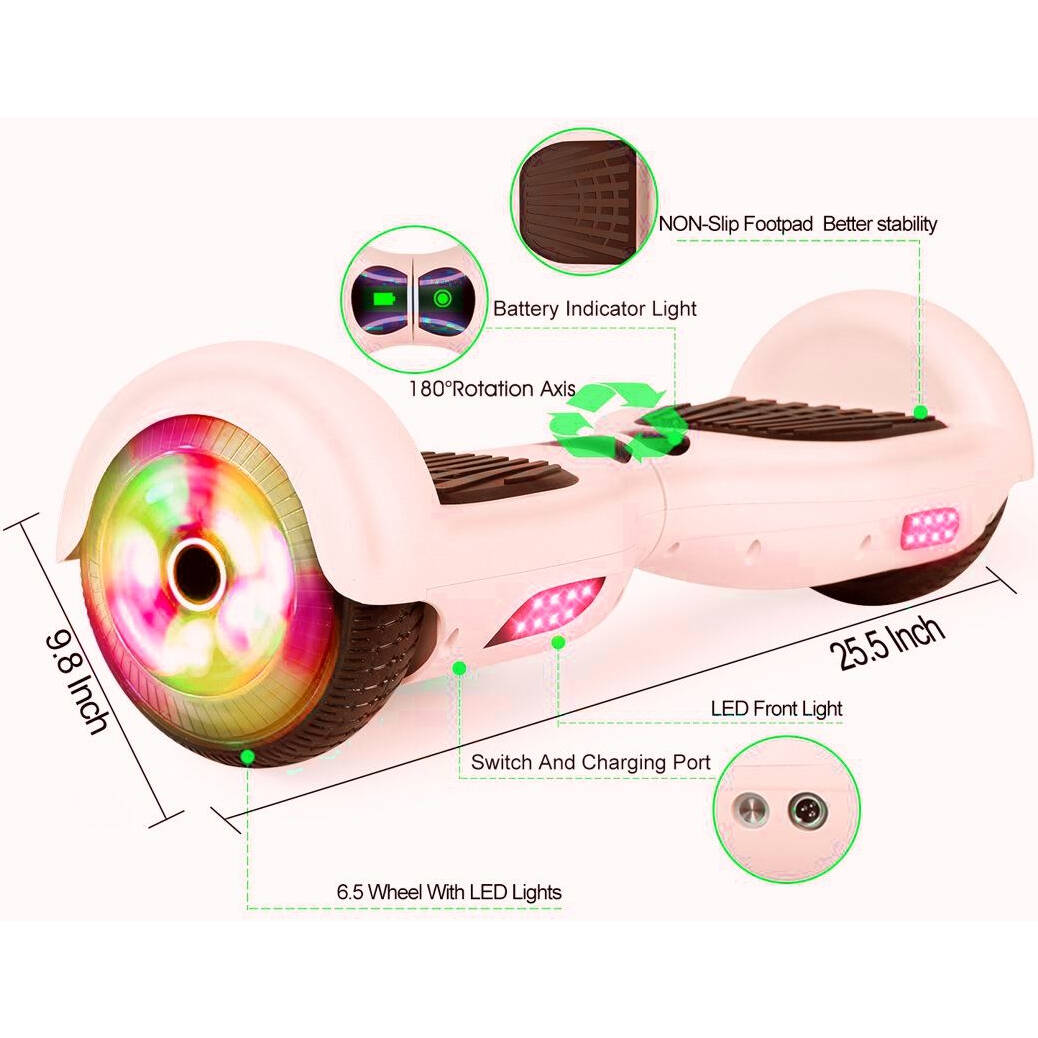 Zimx HB2 LED Wheels Balance Board - Blush Pink