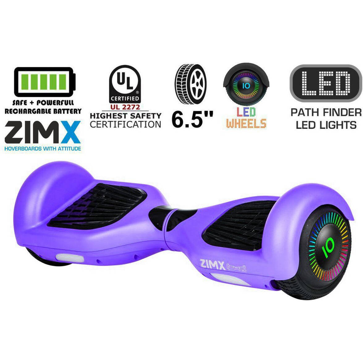 Zimx HB2 LED Wheels Balance Board - Purple