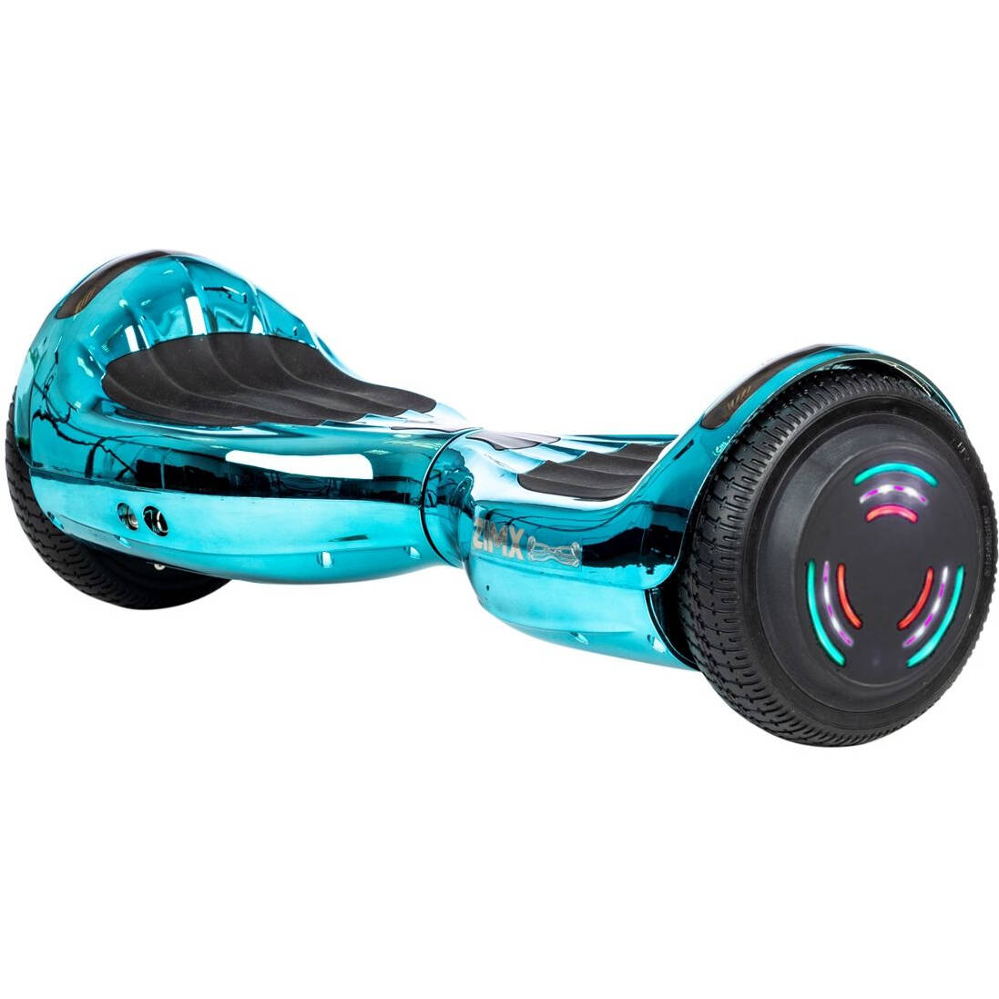 Zimx HB4 LED Wheels Balance Board - Chrome Blue/Turquoise