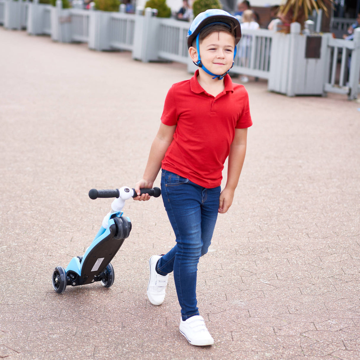 Zinc T-Motion Folding Scooter - Blue