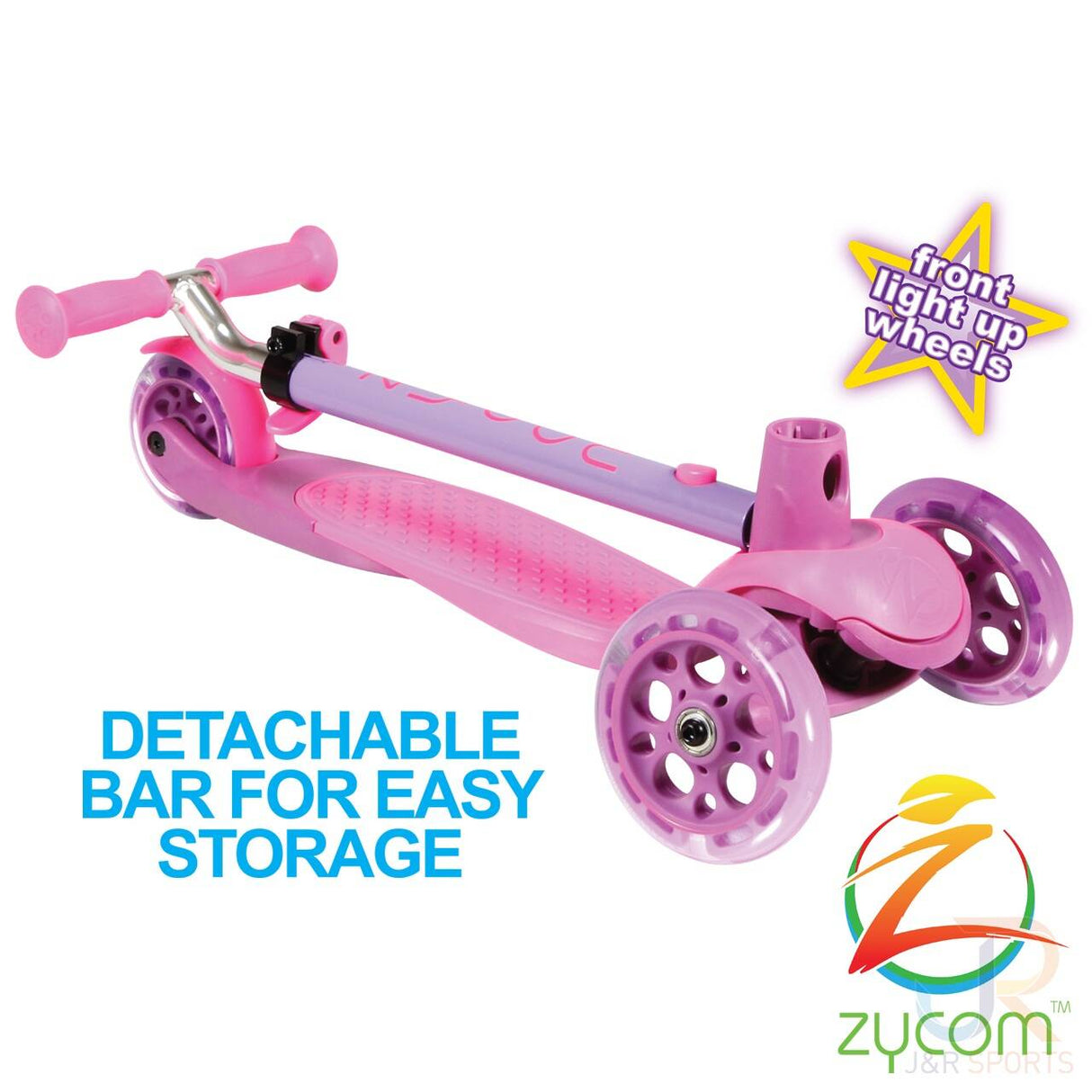 Zycom Zing Complete Scooter w/Light Up Wheels - Pink/Purple