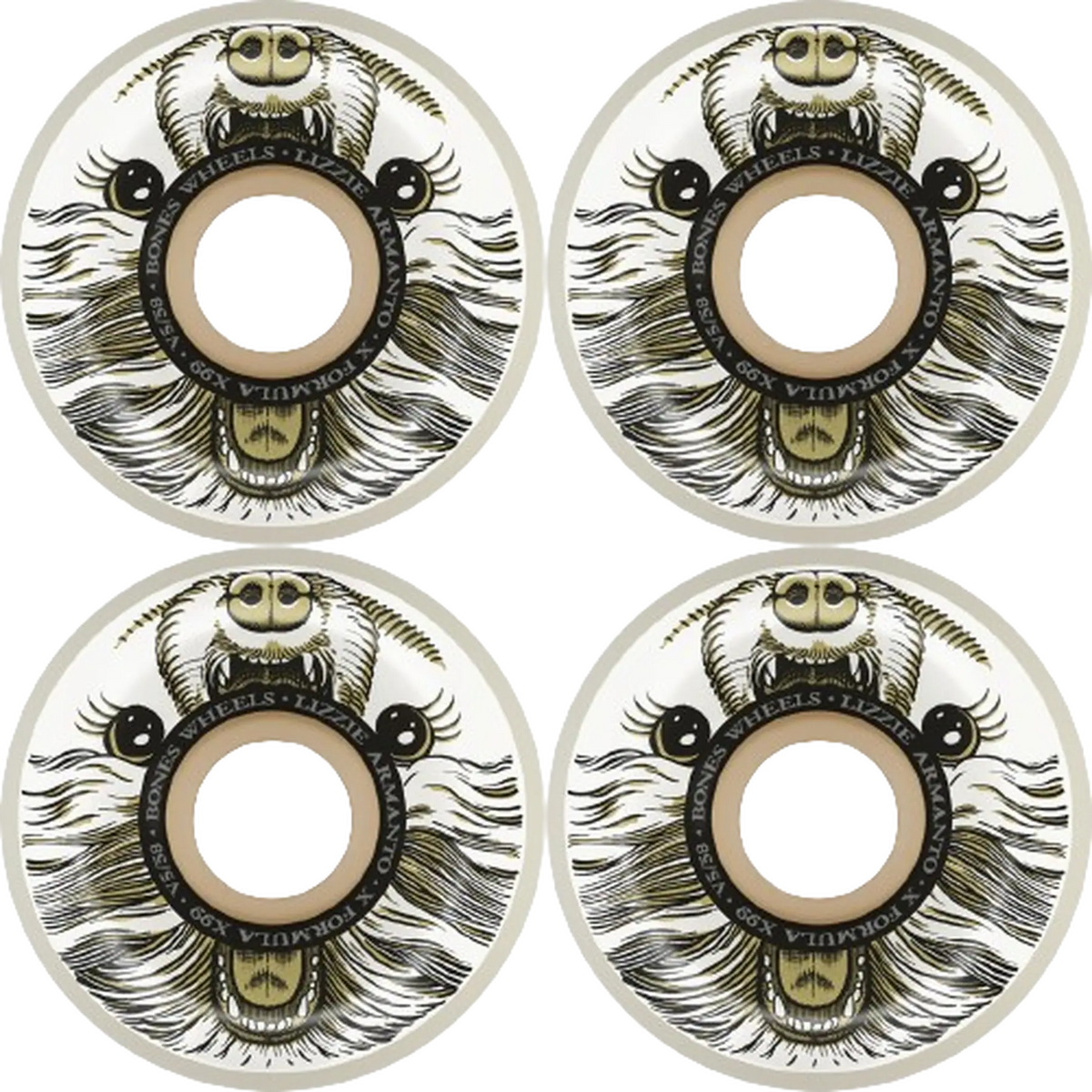 Bones Lizzy Armanto Skateboard Wheels 4-Pack