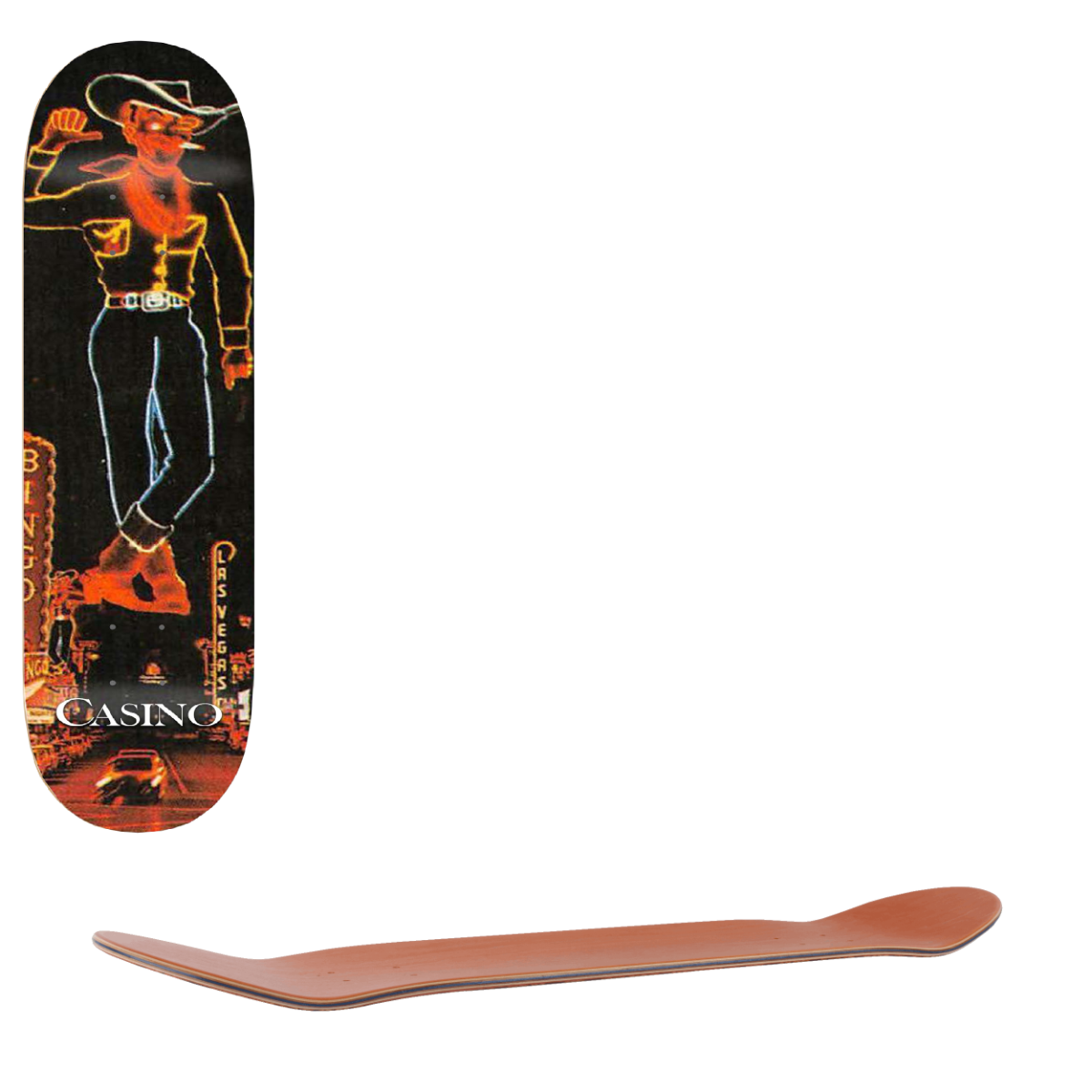 Casino Neon Skateboard Deck 8.38"