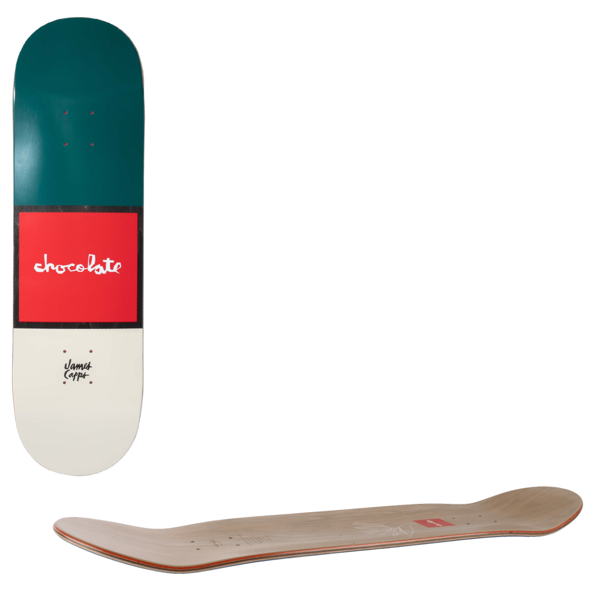 Chocolate Red Square Skateboard Deck - Capps 8.5"