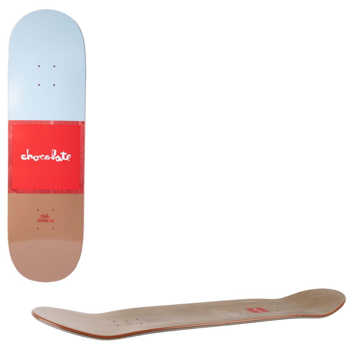 Chocolate Red Square Skateboard Deck - Herrera 8.5"