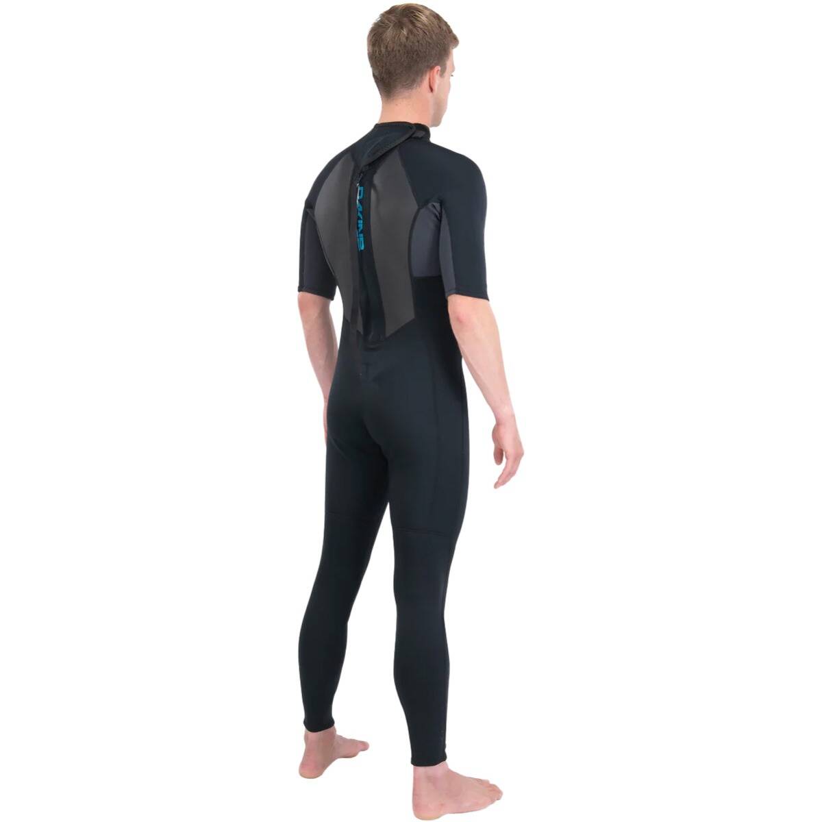 Dakine Mens Quantum Back Zip Short Sleeve 2/2mm F/L Wetsuit - Black/Grey