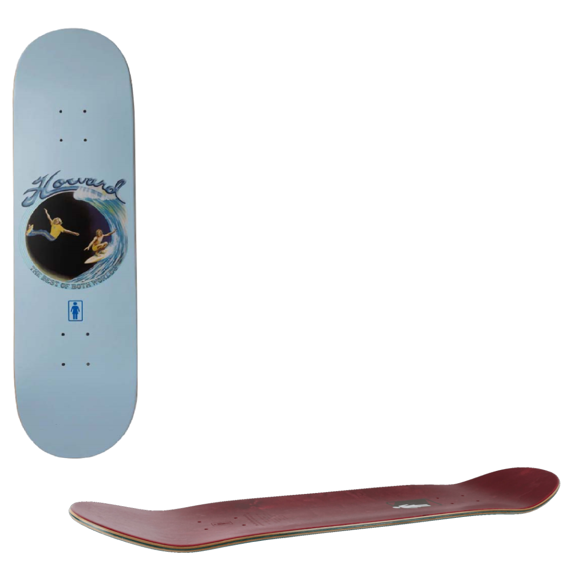 Girl Best of Both Worlds Skateboard Deck - Howard 8.5"