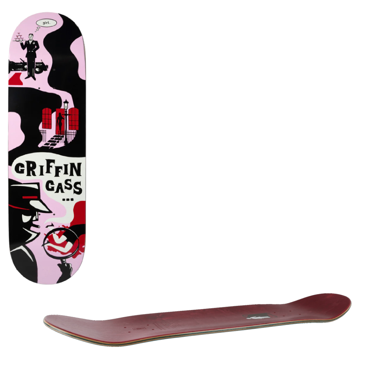 Girl Mystery Noir Skateboard Deck - Gass 8.125"