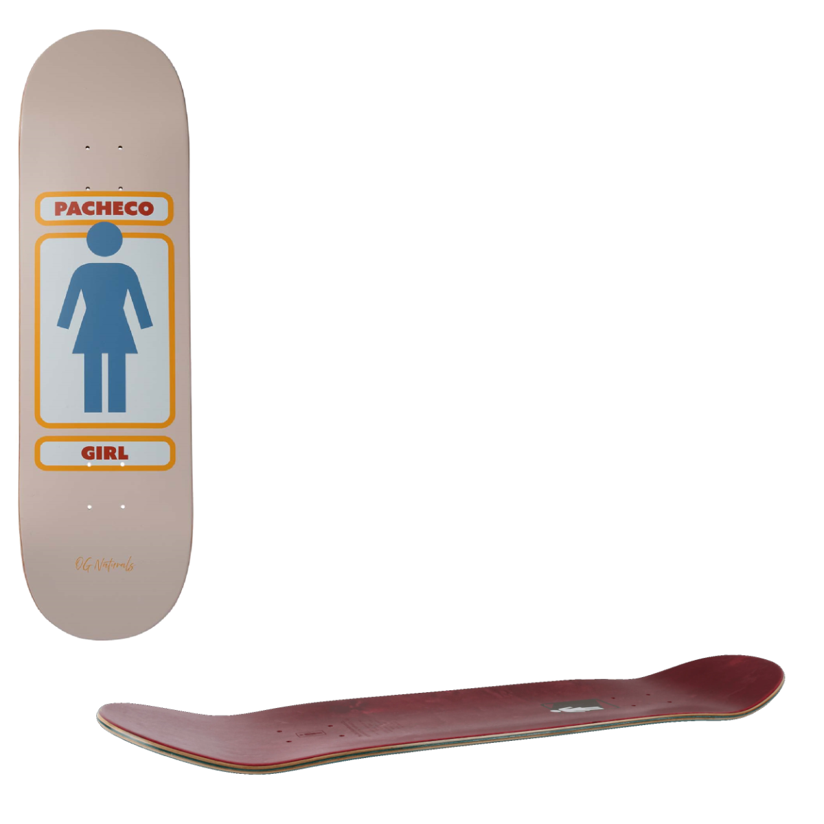 Girl 93 Naturals Skateboard Deck - Pacheco 8.5"
