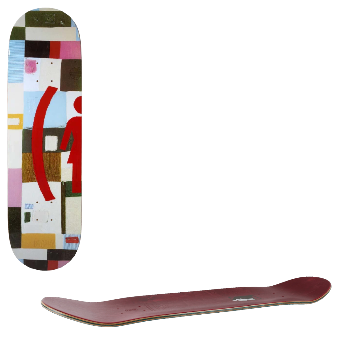 Girl Red Skateboard Deck - Brophy 8.5"