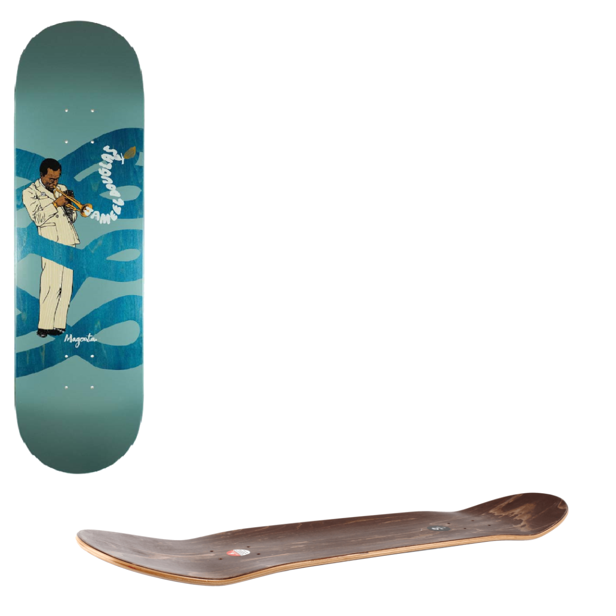 Magenta Sacred Snake Skateboard Deck - Douglas 8.125"