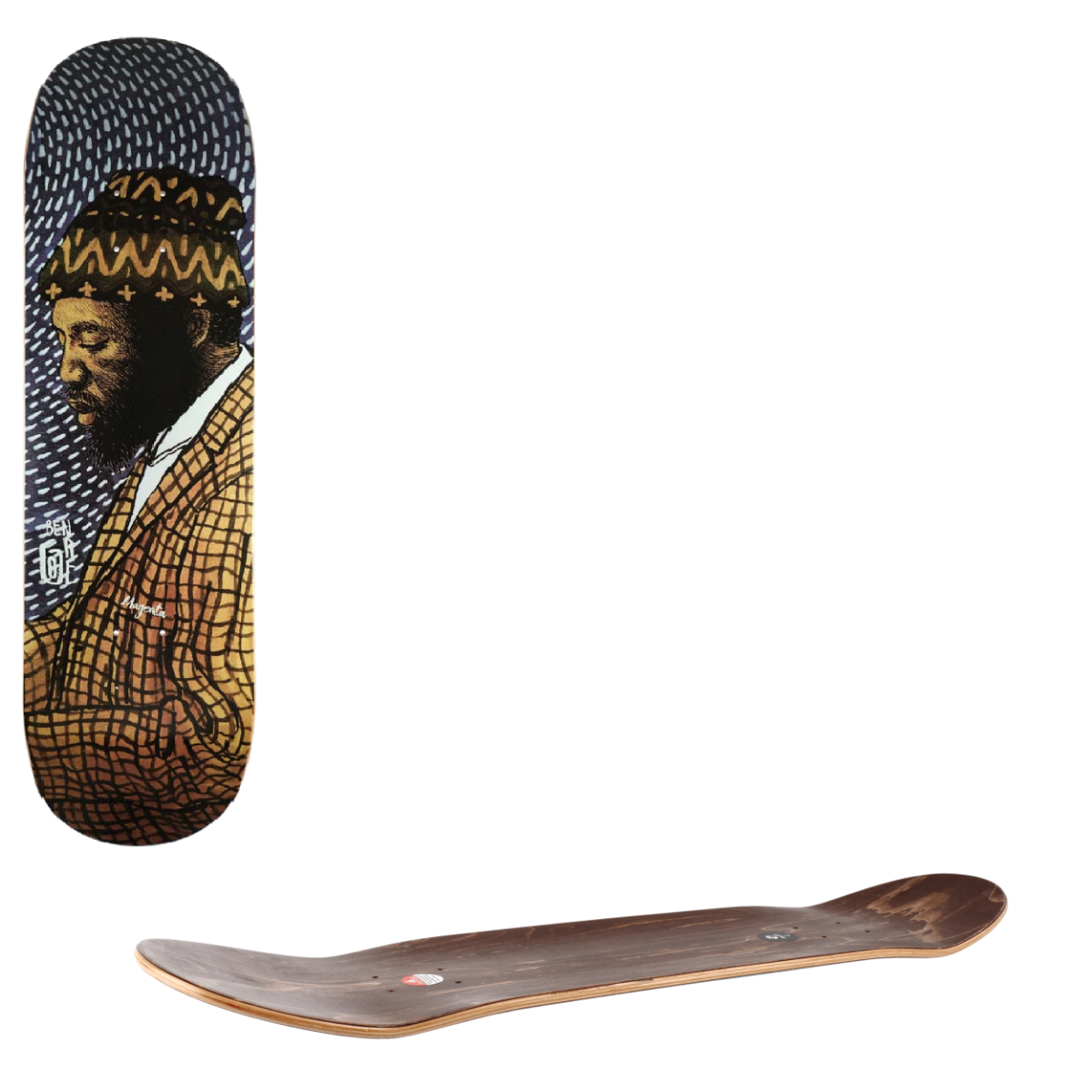 Magenta Sacred Snake Skateboard Deck - Gore 8.125"