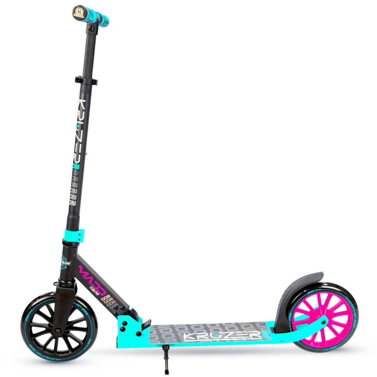 Madd Gear Carve Kruzer 200 V2 Commuter Scooter - Black/Teal