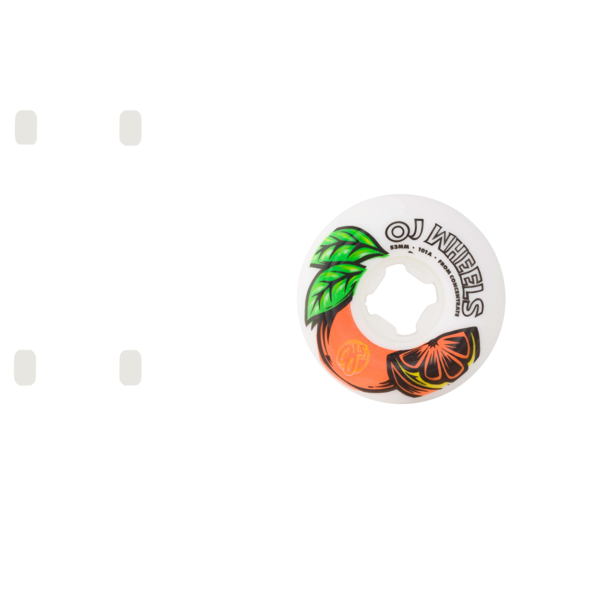 OJ From Concentrate Hardline Skateboard Wheels - White 53mm