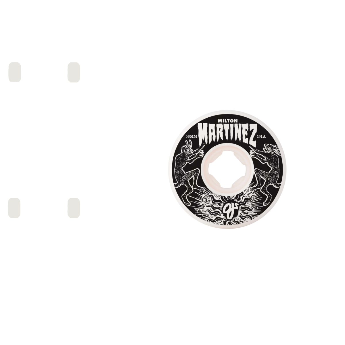 OJ Martinez Elite Criaturas Chubbies Skateboard Wheels - White 56mm