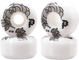 Primitive Rosa 101A Skateboard Wheels 4-Pack - White/Black