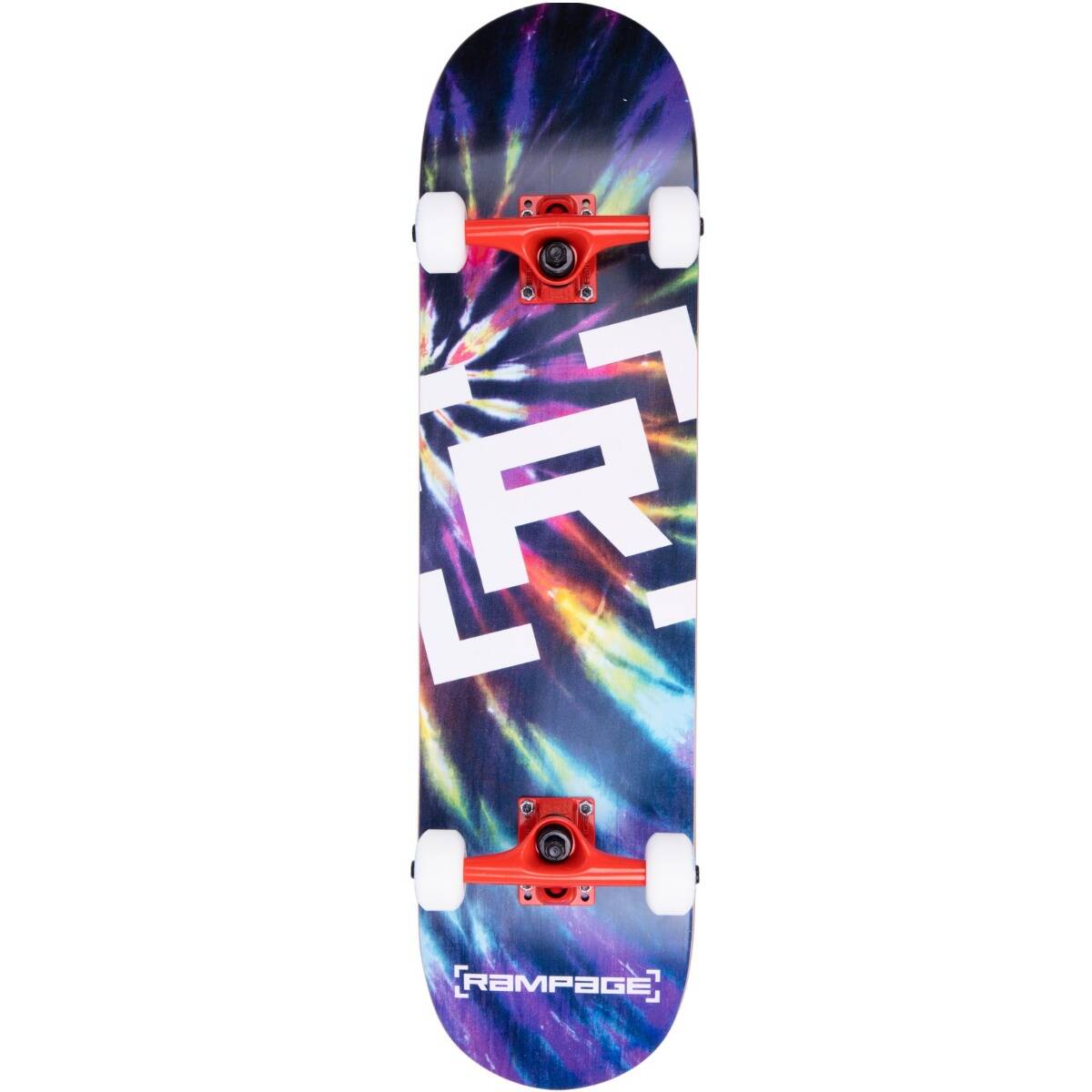 Rampage Tie Dye Big R Custom Skateboard - Multi 8.25"