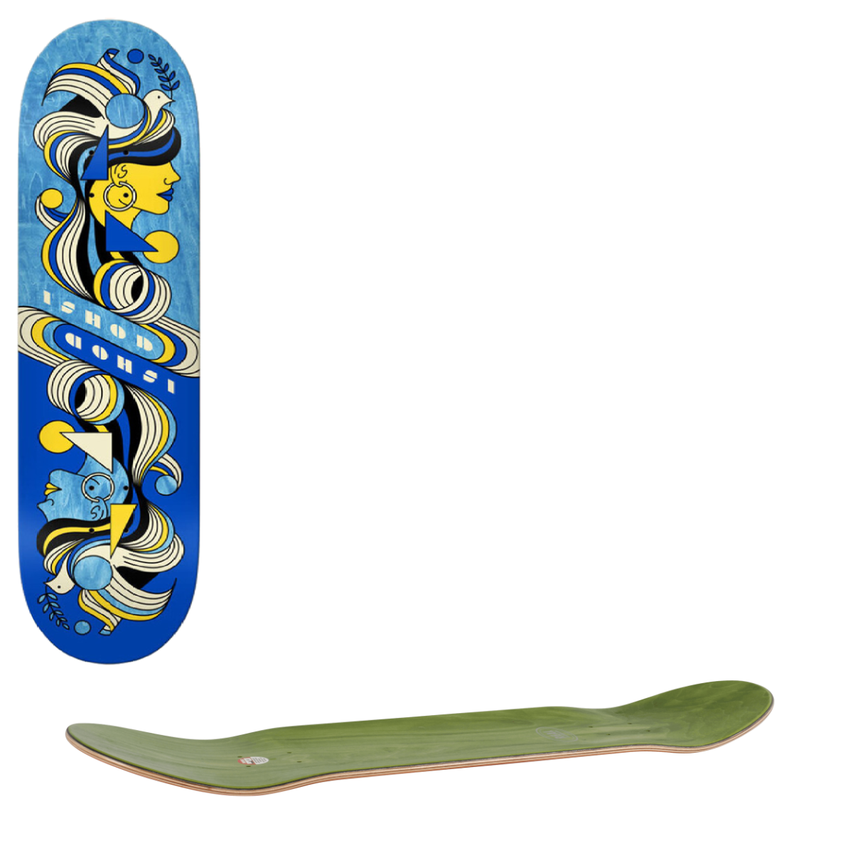 Real Ishod Twin Tail Skateboard Deck - Fowls 8"
