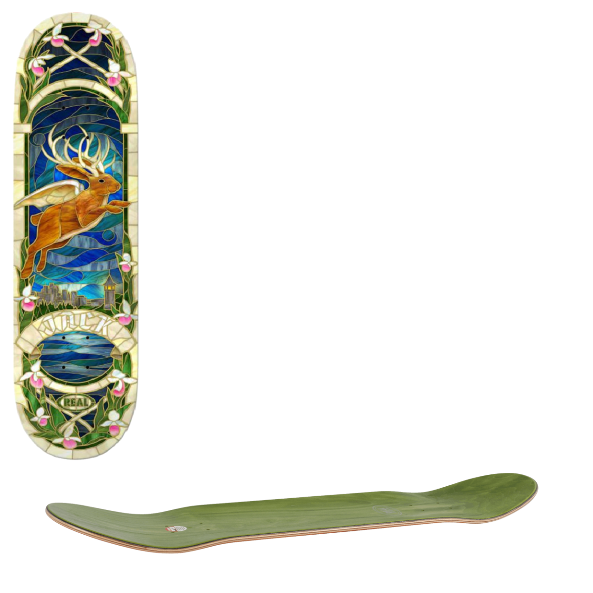 Real Cathedral Full Dip Skateboard Deck - Jack 8.25"